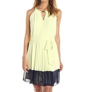 Women’s halter color block dress